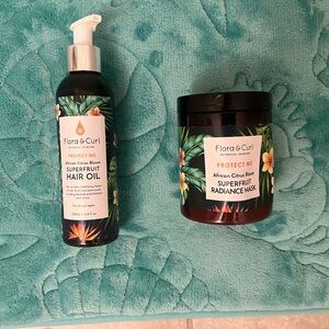 Flora curl Superfruit Hair Oil and Radiance Mask Set